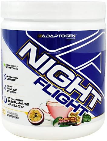 Adaptogen Science Night Flight, 30 Servings (.46lbs), Passion Fruit Tea