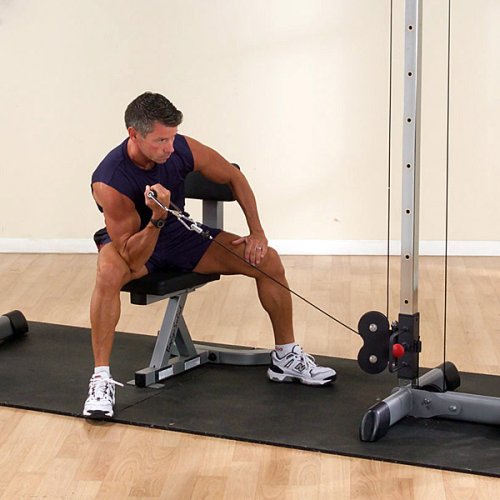 Image of Body-Solid (GDCC250B) Cable Crossover Exercise Machine for Home & Light Commercial Gym, Functional Training Center with Dual Weights Stack & Pulley Cable Workout Machines, Black