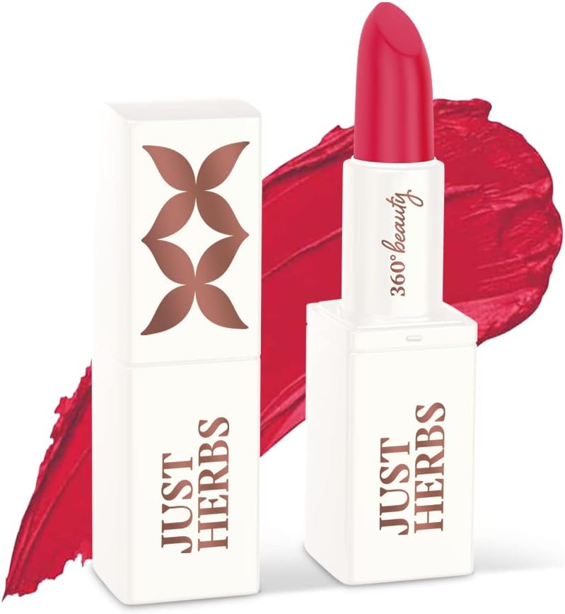 Ayurvedic Creamy Matte Lipstick For Moisturized Lips - Parabens & Chemical Free 01 Pink (Half - Size) 1.8gm