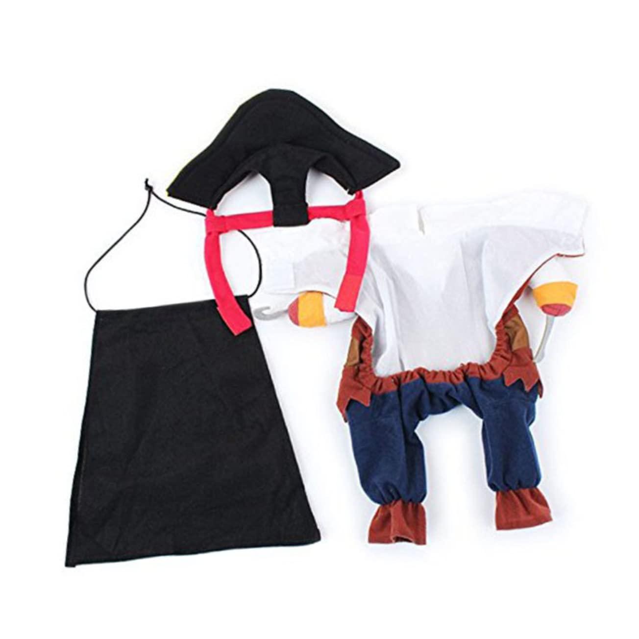 FRCOLOR 3 Pezzi Costumi Per Animali Domestici Cappello Cane Gatto Pirata Vestito Elegante Abbigliamento Festival Festa Vestito