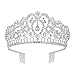 Makone Tiara Corona de Cristal con Diamantes de imitación Peine para Corona Nupcial Proms de Boda desfiles Princesas Fiesta de cumpleaños (Peine Estilo-6)