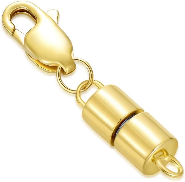 14K Real Gold Clasp for DIY Necklace Bracelet Jewelry Making, Lobster Clasp Extender Necklace Clasp Connector Bracelet Extension(Style 6)