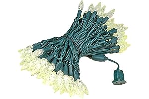 Novelty 50FT 100 LED Warm White C6 Christmas Lights