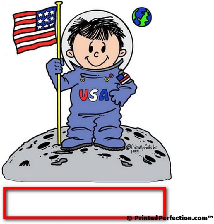 PrintedPerfection.com Personalized Future Astronaut - Male Round Christmas Ornament