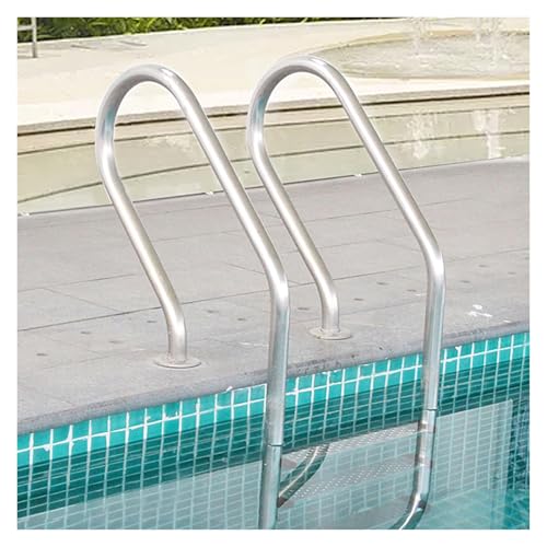 Escalera para piscina de acero inoxidable 3 peldaños miniatura 1