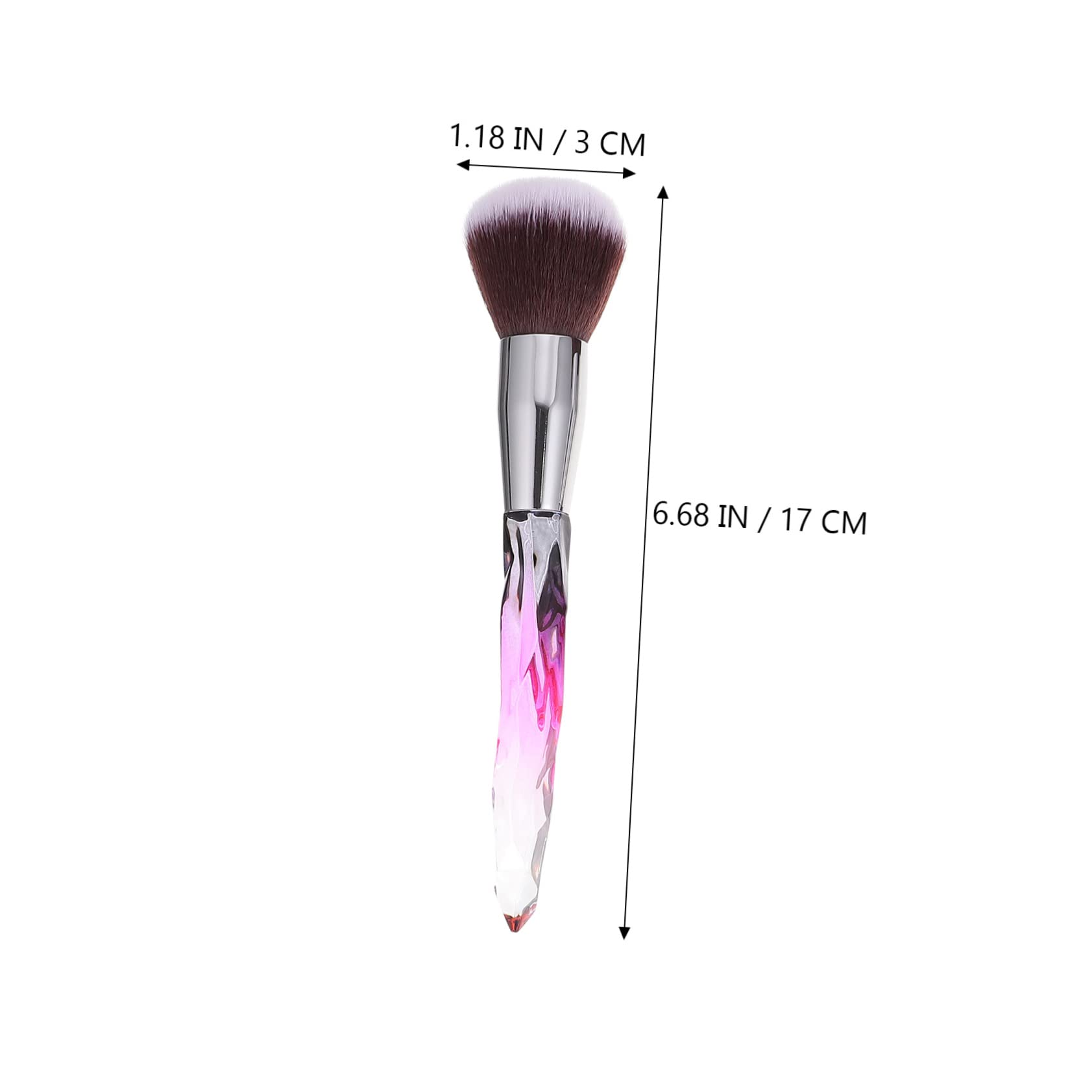 minkissy 20 Stk Make-up-pinsel Mit Kunststoffgriff Schminkpinsel Mit Kristallgriff Concealer Pinsel Make-up-pinsel-kit Für Foundation-pinsel Violett Kunststoff-griff Malen Reisen Diamant