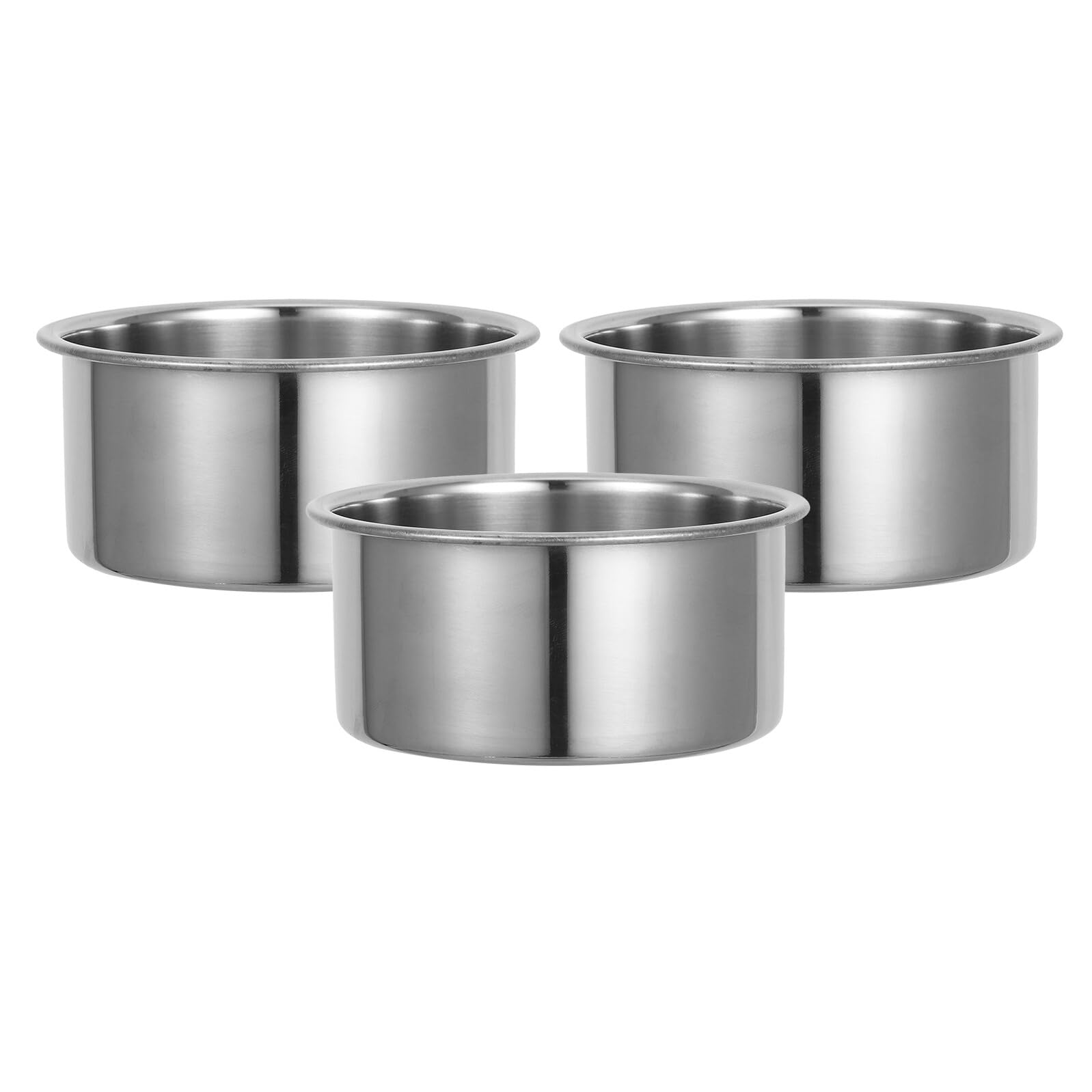 BESTYASH 3pezzi Teglie Rotonde in Acciaio Inox per Piccole Torte e Crostate per Mini Dessert e Cottura Casa