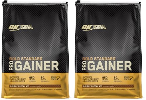 Image of Optimum Nutrition Gold Standard Pro Gainer, Weight Gainer Protein Powder, Double Chocolate, 10.19 Pounds (Packaging May Vary) (Pack of 2)
