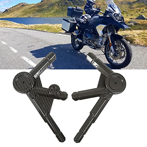 Protection Cadre Moto, Anti-Rayures Design Sportif Couvre-Cadre Fibre de Carbone 2 Pièces pour Motards Aventure Randonnée Route Voyage et Déplacements Longue Distance