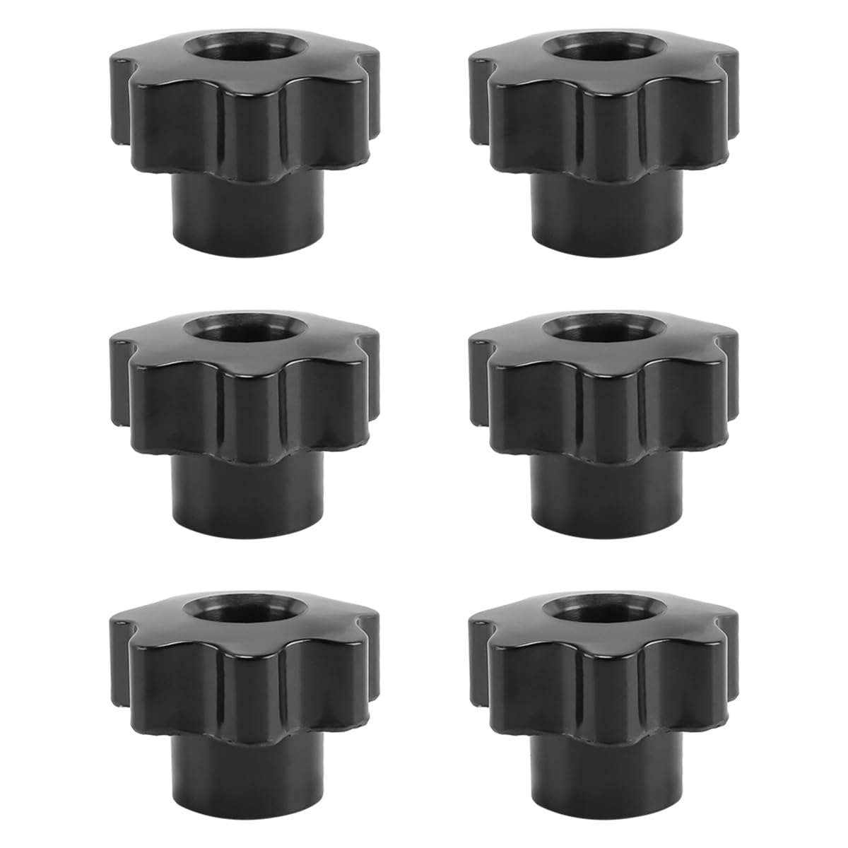 6 pezzi di dadi a stella M8 con impugnatura zigrinata, dadi a stella da 32 mm con filettatura interna per attrezzature meccaniche, mobili, attrezzi da fitness
