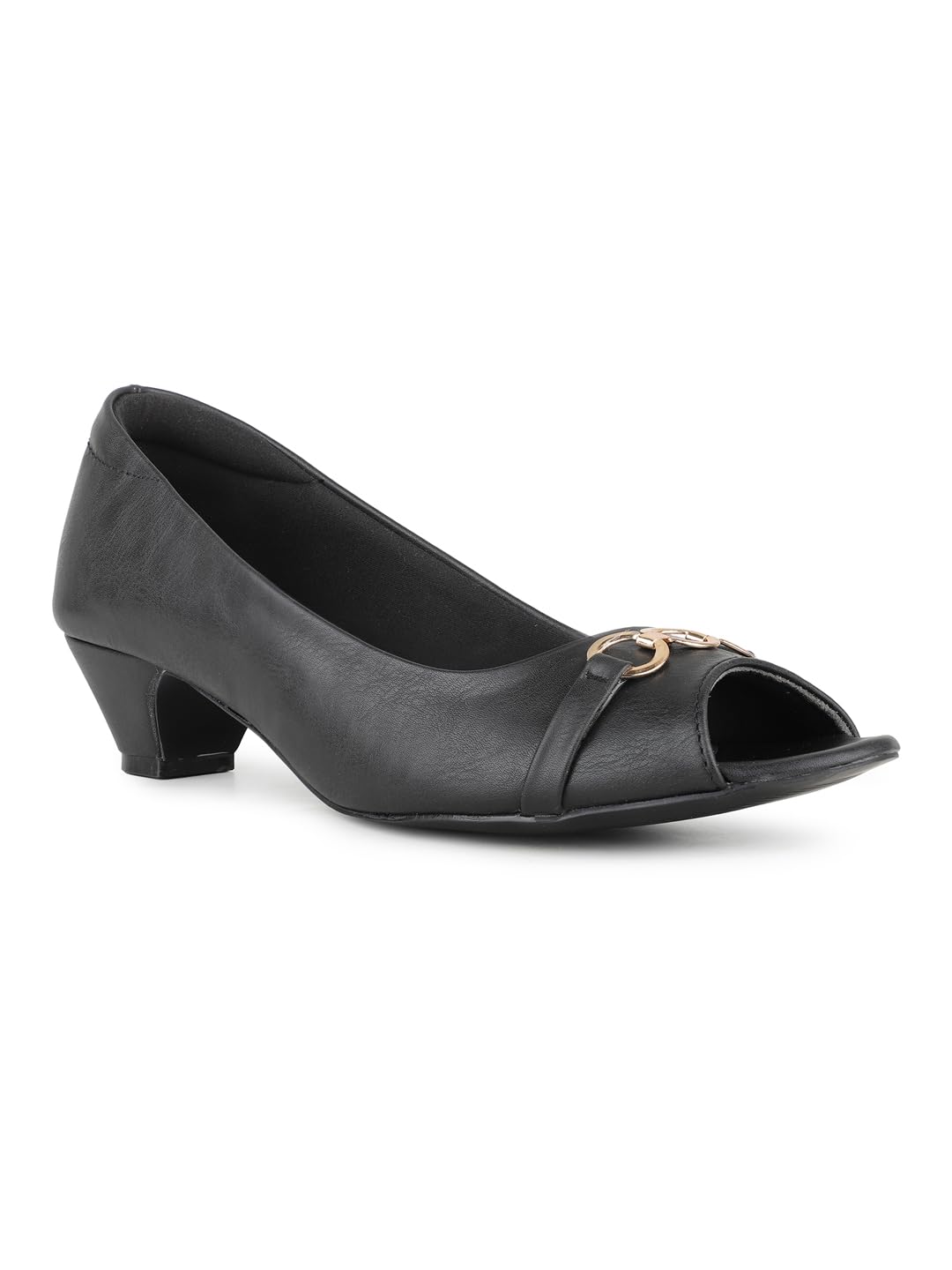 inc.5 Womens Women Black Casual Solid Pointed Block Heel Pumps Pump-picture-55