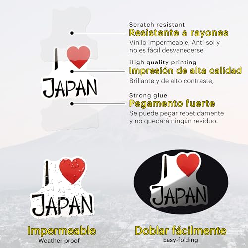 Pack Pegatinas Japón Vinilo Sakura Monte Fuji Torii Linterna Olas Comida Pegatinas Japonesas Tradicionales Estéticas para Portátil Botella Diario Cuaderno Scrapbook Decoración Manualidades - imagen 3