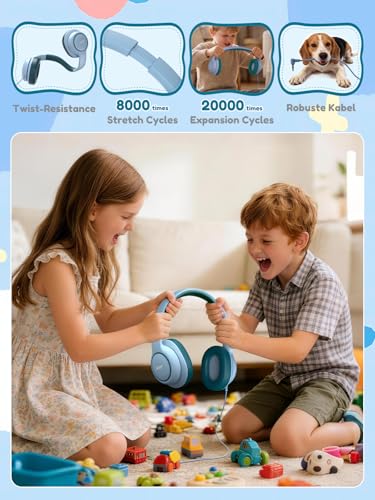 Image of Acer OHW328 Kids Headphones Wired for School - Over Ear Design | 85 /94dB Safe Volume, 3.5mm Jack Foldable Headphones for Kids Boys Girls Classroom Yoto Player Chromebook Travel Green