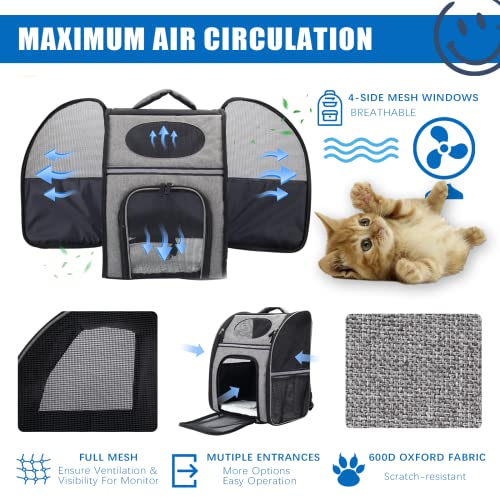 Image of Bone Cat Scratcher Cardboard Lounge Bed and Cat Backpack, Dog Carrier Backpacks, Foldable Backpack, Up to 15.4 lbs, Cat Scratching Post, Durable Board Pads Prevents Furniture Damage