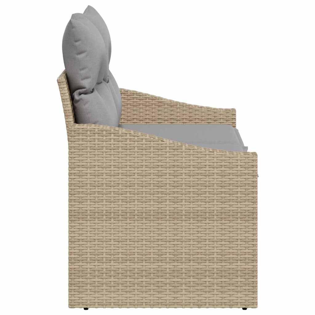 Hothingwell Modułowa sofa ogrodowa Poly Rattan 123x62x69cm | Elastyczna konfiguracja, prosty montaż, trwały na zewnątrz, łatwa konserwacja