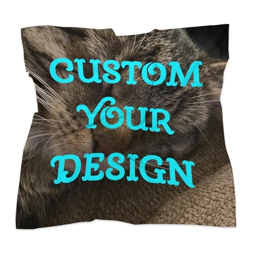 Square Scarfs For Women - Personalized Photos/Text Lightweight Scarves, Formal Square Neck Scarfs