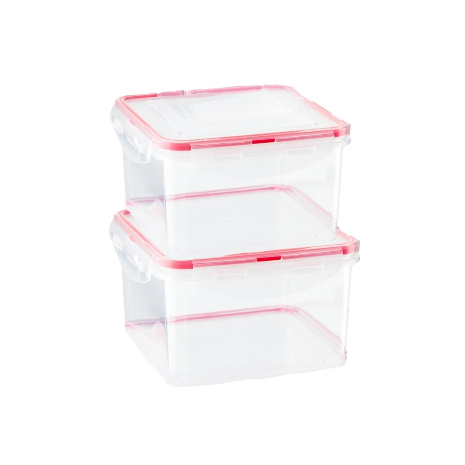 HOMESHOPA Plastic Airtight Food Storage Containers, 2 Pack 700ml BPA Free Leakproof Stackable Reusable Lunch Boxes, Meal Prep Container for Kitchen & Pantry, Microwave Freezer Dishwasher Safe