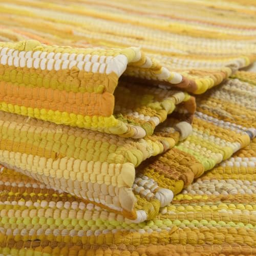 Tapete Rugs.com Chindi Cotton 2' x 3' Amarillo miniatura 6