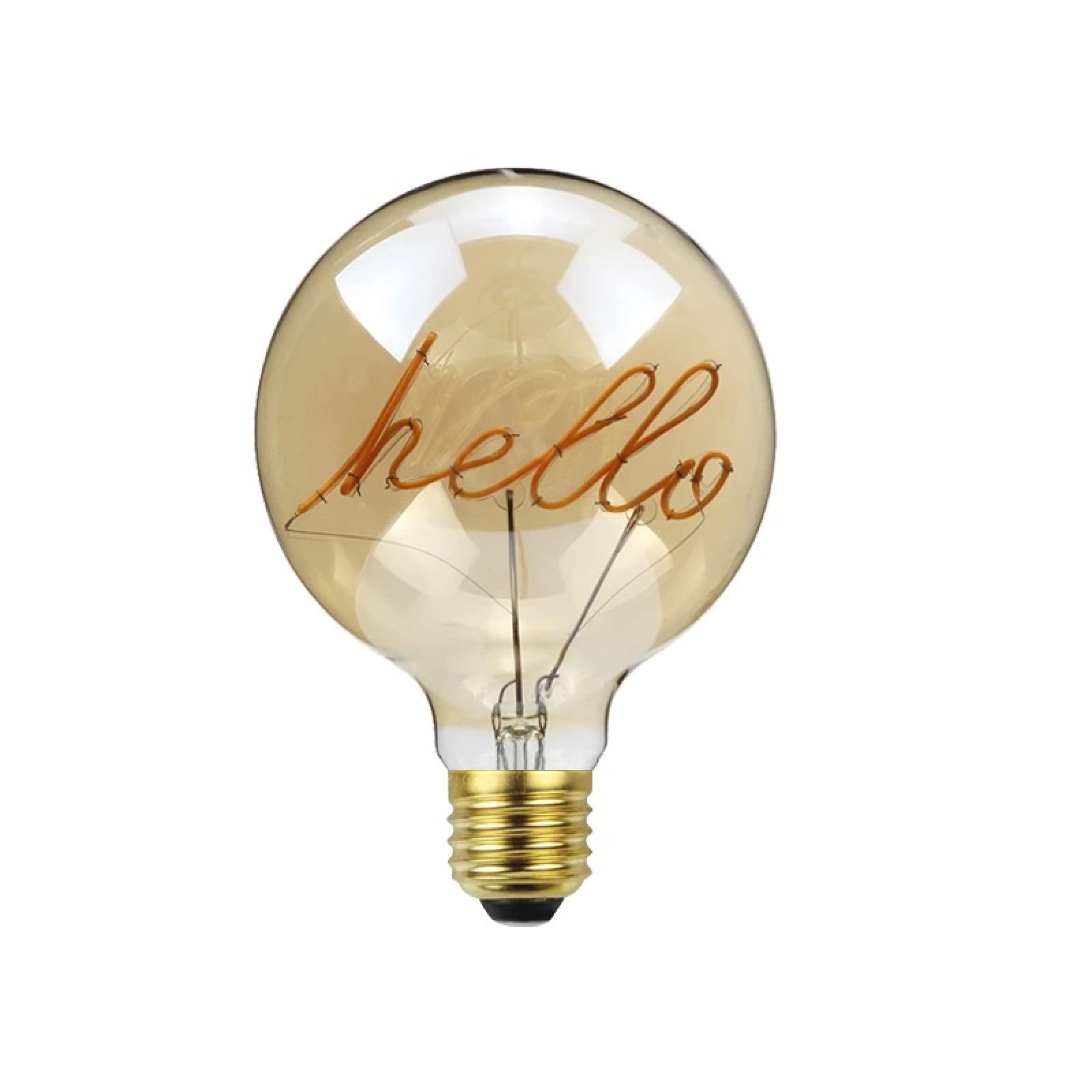 LEEVUS Ampoule Edison vintage - 1 ampoule rétro Edison à filament LED G125 Decoracion - En verre vintage - Hello