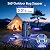 Solar Bug Zapper Outdoor – 5000mAh Battery, 4200V Mosquito Zapper, USB-C Rechargeable & 4-Sided Solar Panels, Waterproof Portable Fly Zapper with LED Light for Patio, Garden, Camping, Backyard