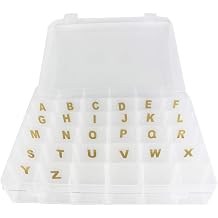 fairy maker 36 Grid Plastic Organizer Container Box with Adjustable dividers,Great for Your Letter Board with Stickers