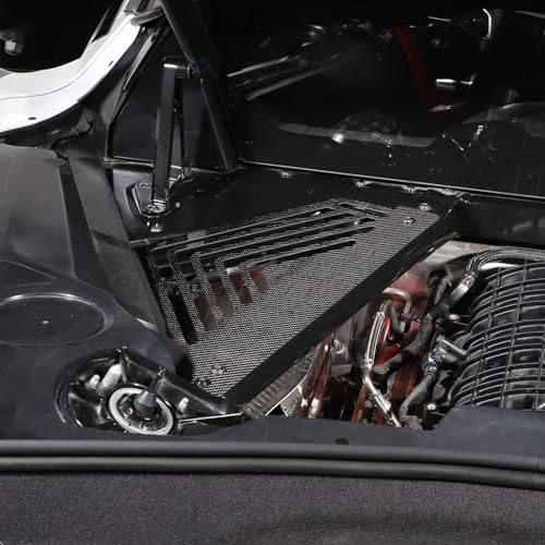 Image of TOYCIDFG Engine Bay Panel Cover, Left Right Splash Shield Oxidation Case Guard Compatible with C8 Corvette 2020-2024 Auto Aluminium Interior Body Part Accessories (Carbon Fiber - Bright Surface)