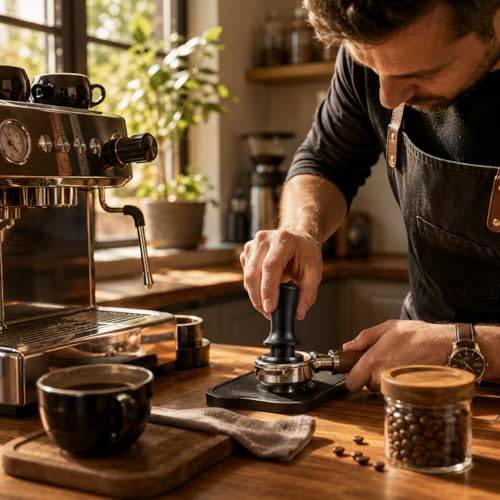 Image of Street27 51MM Coffee Tamper with Calibrated Spring Loaded Handle | Stainless Steel Espresso Tamper Flat Base for Espresso Machine Portafilter Coffee Accessories