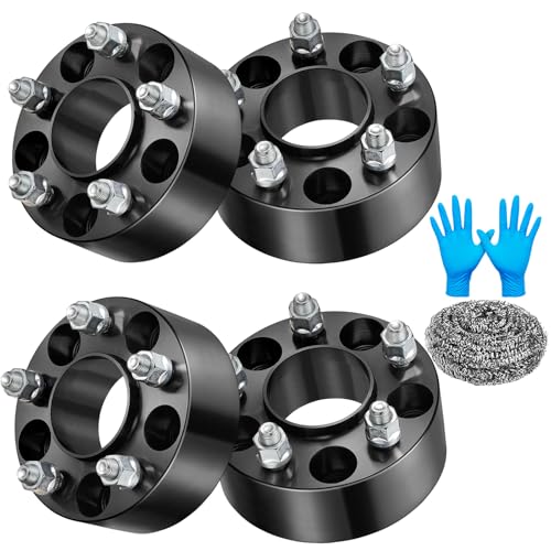 SYKRSS 1.5inch 5x114.3mm Wheel Spacers Compatible with Ford Ranger Explorer Edge,Compatible with Mazda B2500,B3000,B4000, 70.5mm Bore & 5 Lug Wheel Adapters 1/2x20 Studs & 5x4.5 HubCentric, 4PCS