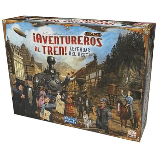 Days of Wonder | ¡Aventureros al Tren! Legacy Leyendas del Oeste |Juego de Estrategia de Trenes para Adultos y Familias | A Partir de 10 Años | De 2 a 5 Jugadores | 30-90 Minutos por Partida | Español | Ya disponible en tu tienda friki favorita! En mundofriki.es!