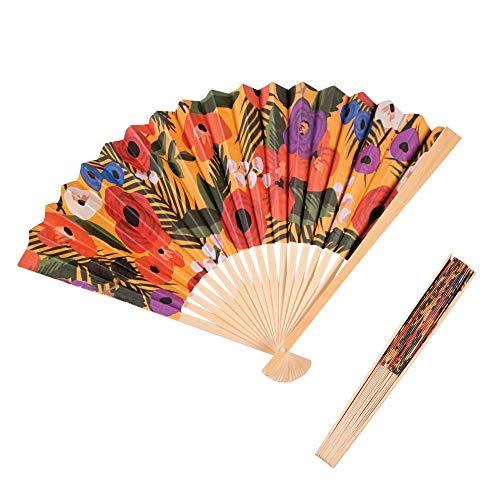 Fun Express Cuban Havana Nights Folding Hand Fans, 12 Pack