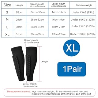 jatimdotin 1 Paire de protège-Tibias de Football, Ski Shin Guards, Confortable et Résistant aux Chocs, Manchon de Protection des Mollets pour Équipement De Protection Ski, Sport, Football (Taille: XL)