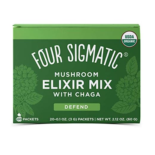 FOUR SIGMATIC Mushroom Elixir Mix with Chaga 20 x 3 g sachets, 60 g