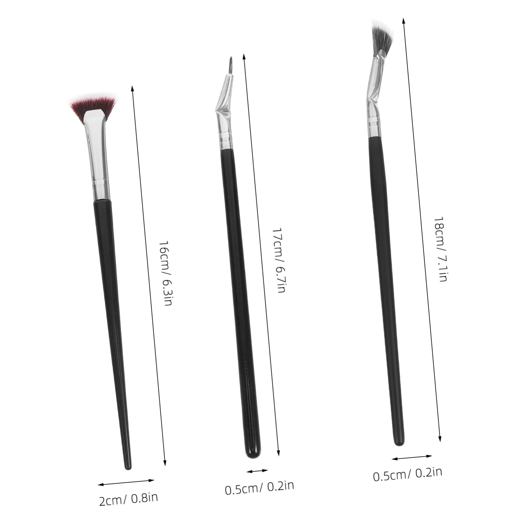 Beavorty 4pcs Lash Brush Set Fan Shape Mascara Brush for Women Soft and Durable for Eyelash Extensions Makeup Supplies