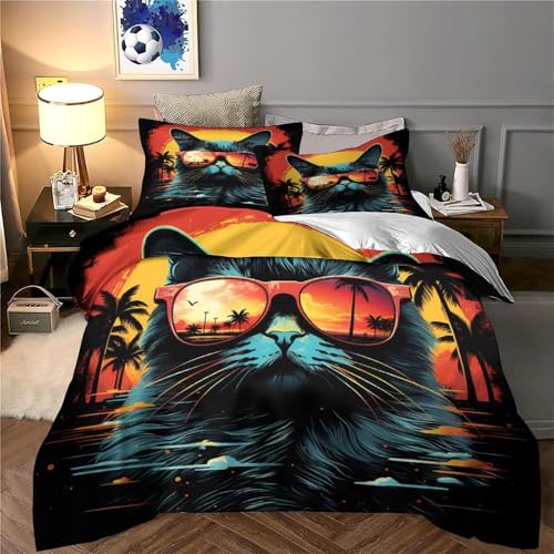 Housse de couette microfibre résistante motif cochon 3D respirante
