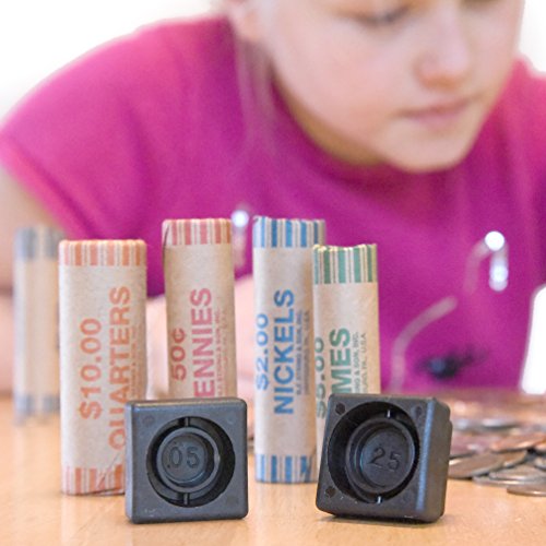 150 Coin Wrappers & Twist N Crimp Wrapper Sealer Made In Usa - Durable Preformed Paper Tubes - Coin Wrappars Assorted Rolls Sizes - 60 Quarters, 30 Pennies, 30 Nickels And 30 Dimes #TOP6