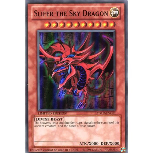 Amazon.com: Deckboosters YuGiOh : YGLD-ENG01 1st Ed Slifer The Sky