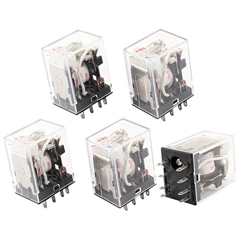 Relé de potencia propósito general AC 36V DPDT 8 pines para cuadros eléctricos industriales 5 piezas