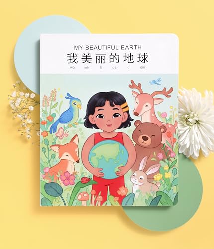 Spark Collection Bilingual Simplified Chinese-English Interactive Book | Learn Mandarin Chinese with Pinyin | Dry-Erase Writeable with Lift-The-Flaps and Audiobook (My Beautiful Earth (Green))