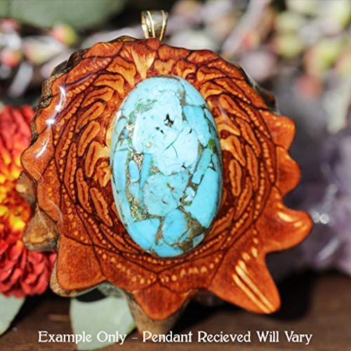 Blue Mohave Turquoise Third Eye Pinecone Pendant Handmade