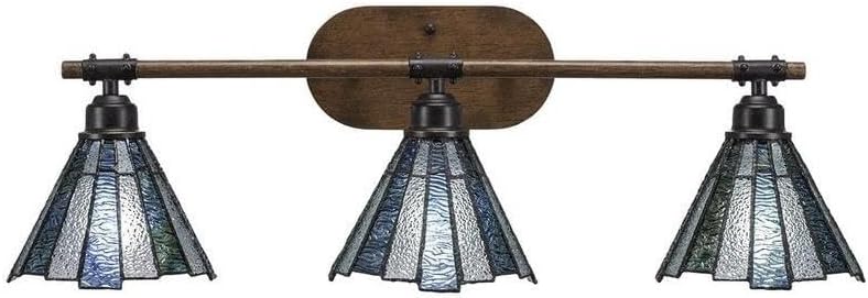 Toltec Lighting 1752-410-DG Blacksmith 2 Light Bath Bar Dark Granite Metal Shade