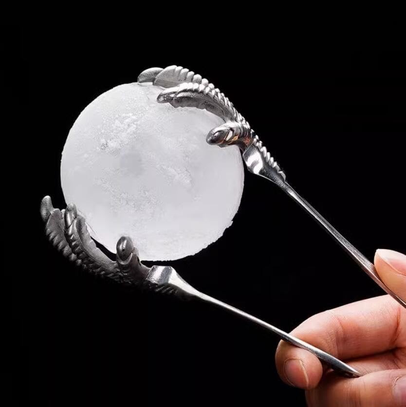 EatingBiting silver Bar Ice Hockey Special Eagle Claw Shape Ice Tongs Serving Tongs Home Decoration