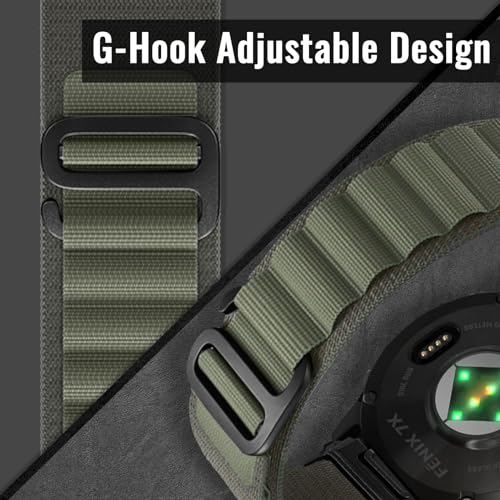 Niboow QuickFit 26mm Strap for Garmin Fenix 8 51mm/Fenix 7X Pro Solar/Fenix 7X/Fenix 6X/Fenix 6X Pro/Fenix 5X Puls - Image 4