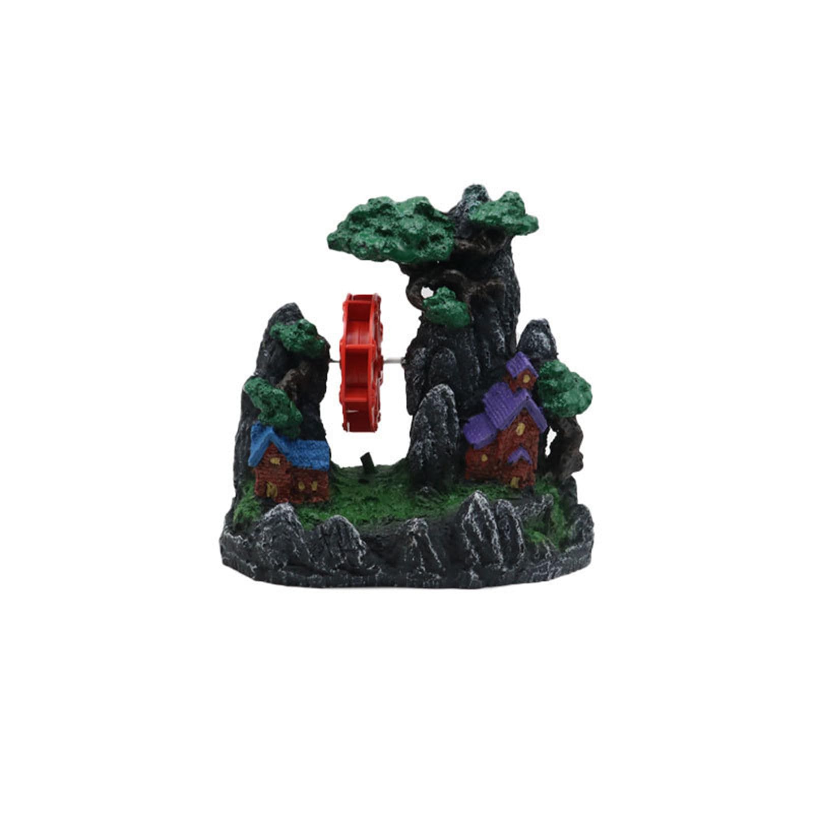 Oxxggkao Realistic Rockery Mountain Resin Decors for Aquariums Fish Tanks Natural Underwater Landscape Design Dynamic Waterfall Aquarium Decors
