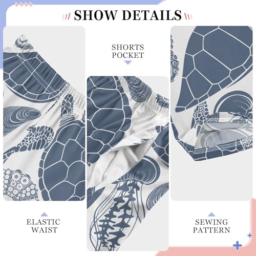 Boys' Pants Sea Turtles Jellyfish Seashells Long Bottoms Jogger Pants Elastic Waist Trousers with Pockets S-XL4