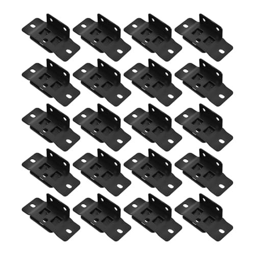 ULTECHNOVO Soportes de Esquina Angulares de Metal para Muebles de Madera 20 Piezas Alineación Precisa para Instalación Sencilla en Estantes y Baldas