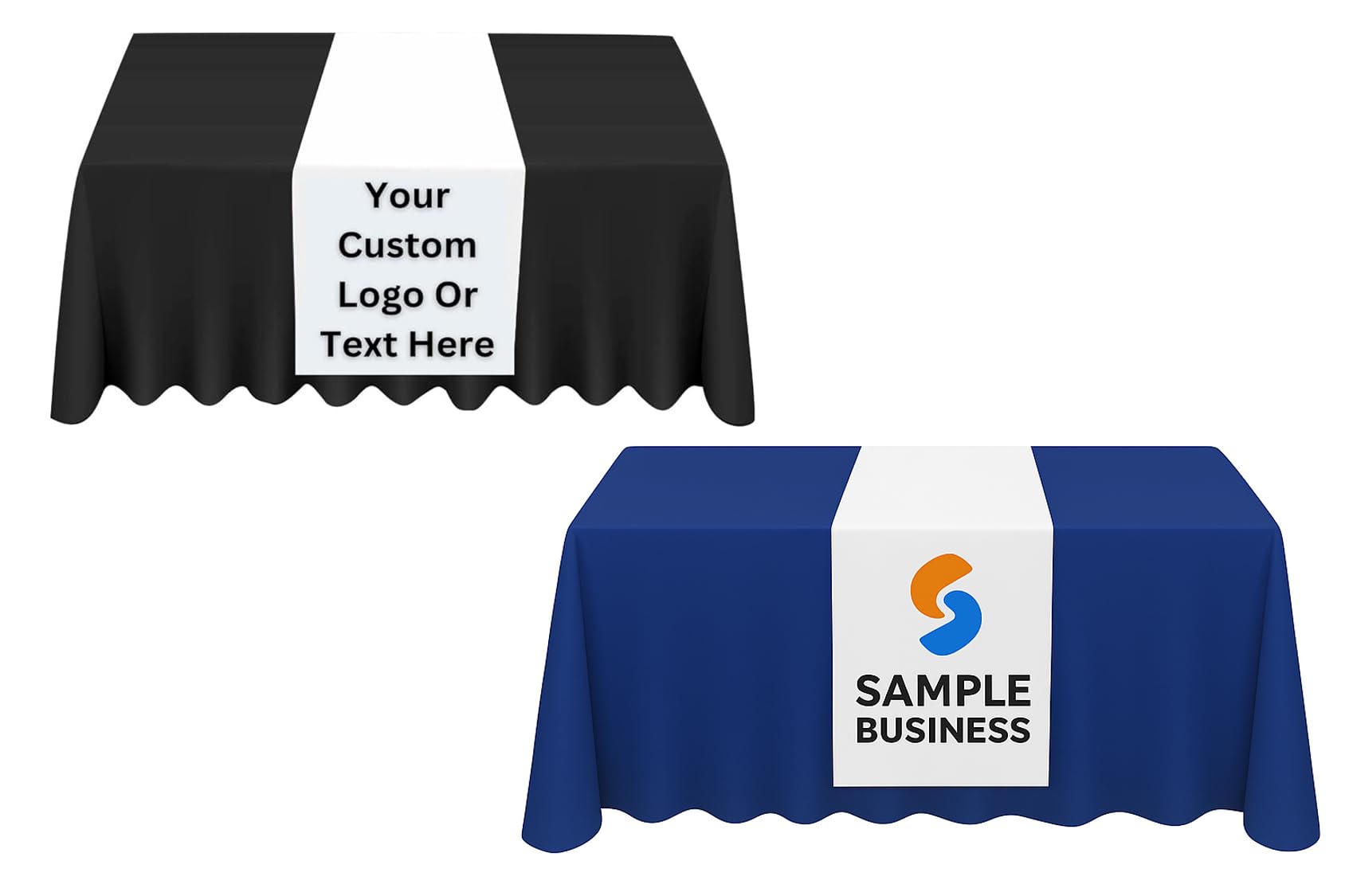 T-SHIRT DESIGN STUDIO-Customized Table Runner – Personalized Text/Logo, Printed Name Design for Business, Tradeshow, Party Events, Exhibition, Birthdays, Weddings (33x150cm)