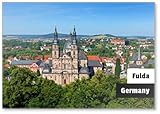Deutschland, Hessen, Stadt Fulda, Blick Auf Den Dom, Kühlschrankmagnet