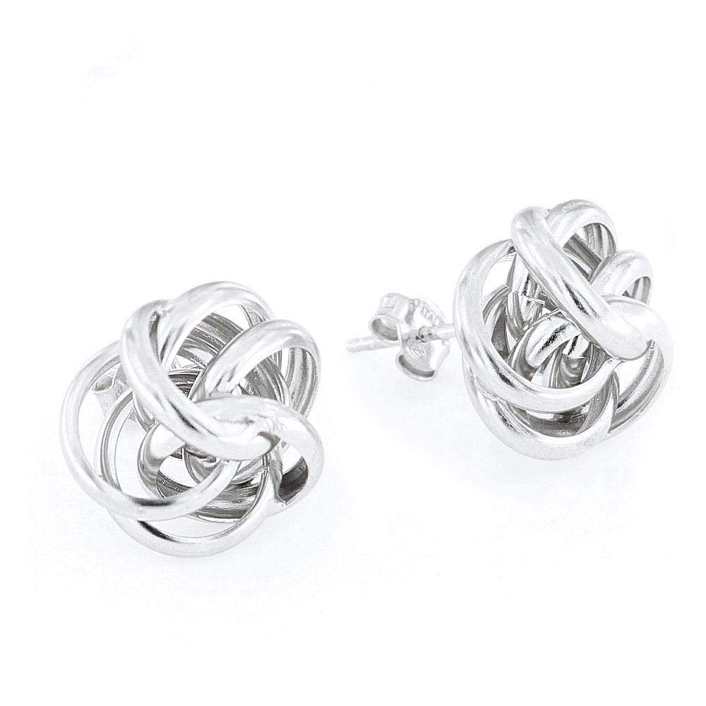 Linea Italia Gioielli - Orecchini a Nodo dell'Amore in Argento 925 mm15 - Made In Italy