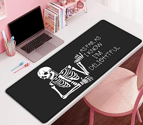 Image of Skull Skeleton Mouse Pad for Desk,Desk Mat for Desktop,Keyboard and Mouse Pad,XL Gaming Mouse Pad Mousepad for Computer Office Home Work(27.5X11.8 in)