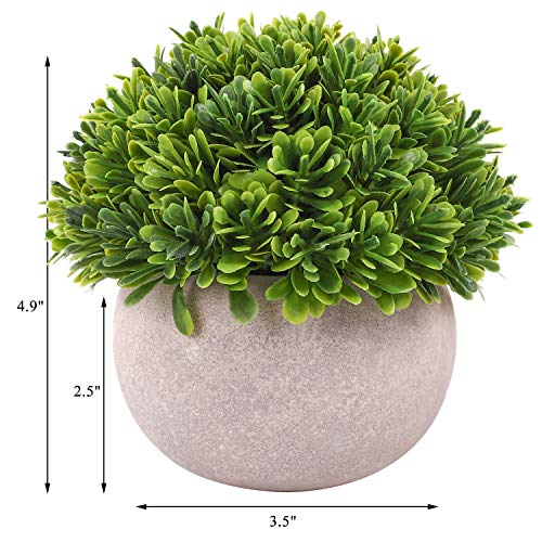 Cewor 4 Packs Artificial Potted Plants Bathroom Fake Shelf Plant Office Table Decor Mini Green Faux Topiary Kitchen Cabinet Farmhouse Decorations #TOP1